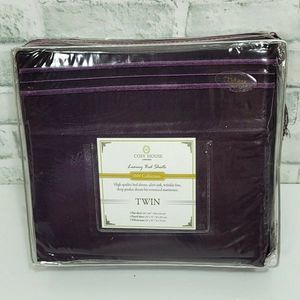 Cosy House 1500 Series Purple TWIN Sheet Set Hypoallergenic Anti-Microbial